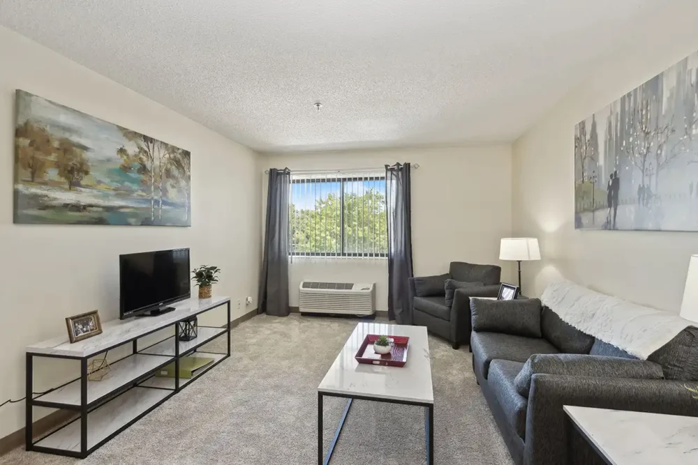 Model Apartment Living Room at Overland Park Place