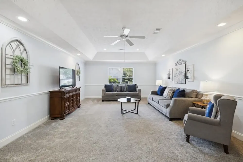 Model Two Bedroom Cottage Living Room